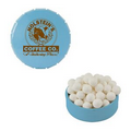 Small Light Blue Snap-Top Mint Tin Filled w/ Signature Peppermints